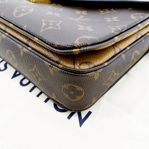 LOUIS VUITTON Metis Pochette Reverse Monogram Canvas Crossbody Bag Brown