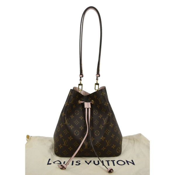 LOUIS VUITTON Neonoe Monogram Canvas Shoulder Bag Rose Ballerine