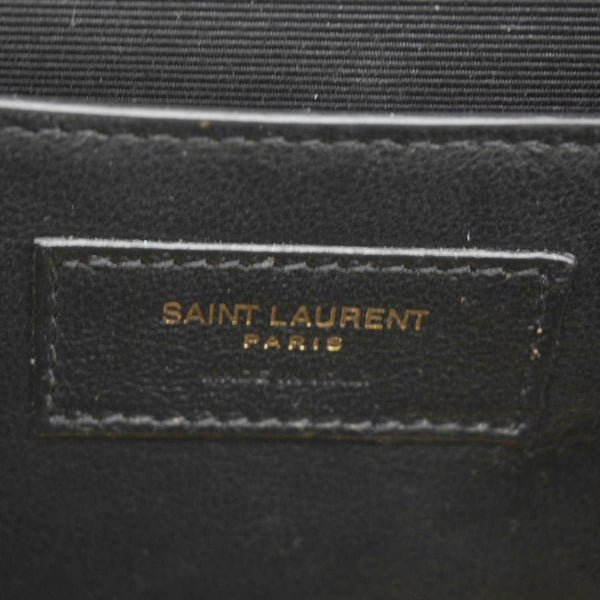 YVES SAINT LAURENT Kate Tassel Medium Crocodile Embossed Leather Crossbody Bag White