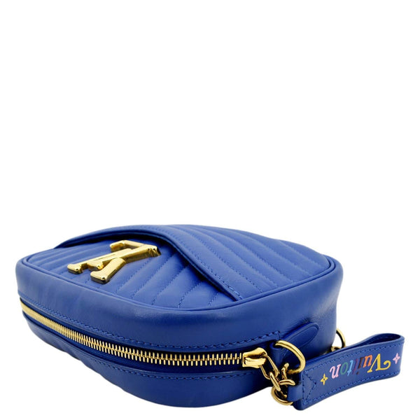 LOUIS VUITTON New Wave Quilted Leather Camera Shoulder Bag Light Blue