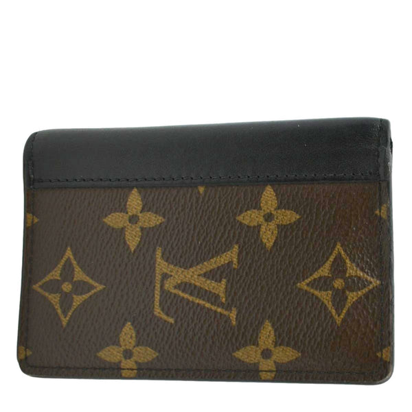 LOUIS VUITTON Pocket Organizer Monogram Canvas Wallet Black/Brown