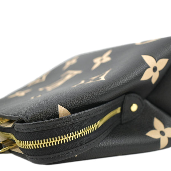 LOUIS VUITTON Petit Palais Embossed Leather Shoulder Bag Bicolor