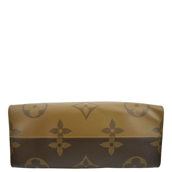 LOUIS VUITTON Onthego GM Giant Monogram Canvas Tote Shoulder Bag Brown