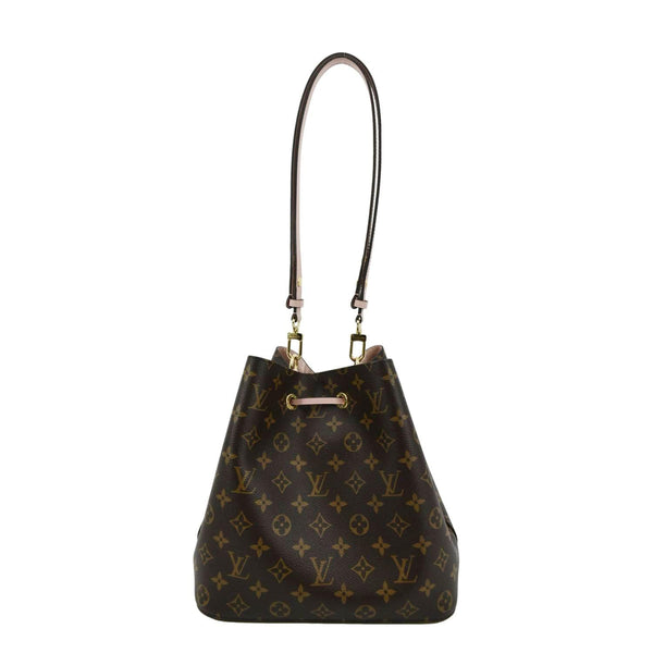 LOUIS VUITTON Neonoe Monogram Canvas Shoulder Bag Rose Ballerine
