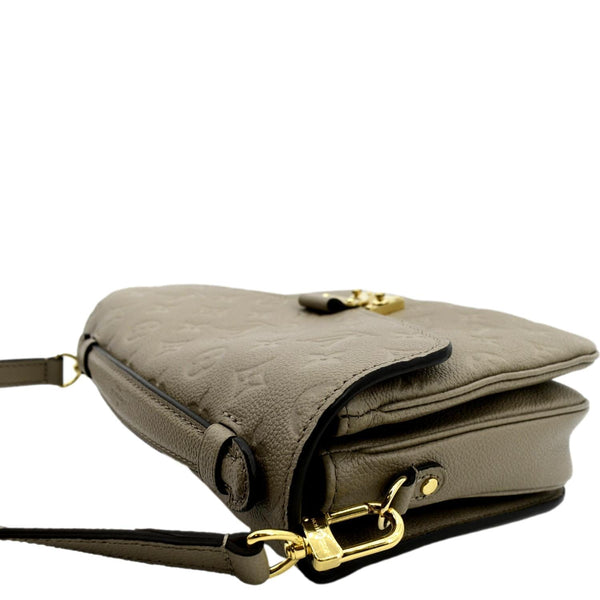 LOUIS VUITTON Metis Pochette Empreinte Leather Crossbody Bag Tourterelle
