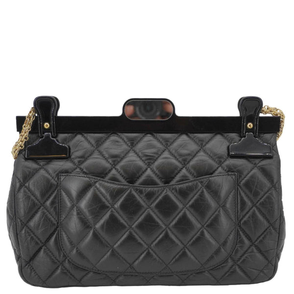 CHANEL 2.55 Reissue Hanger Flap Quilted Leather Crossbody Bag Black