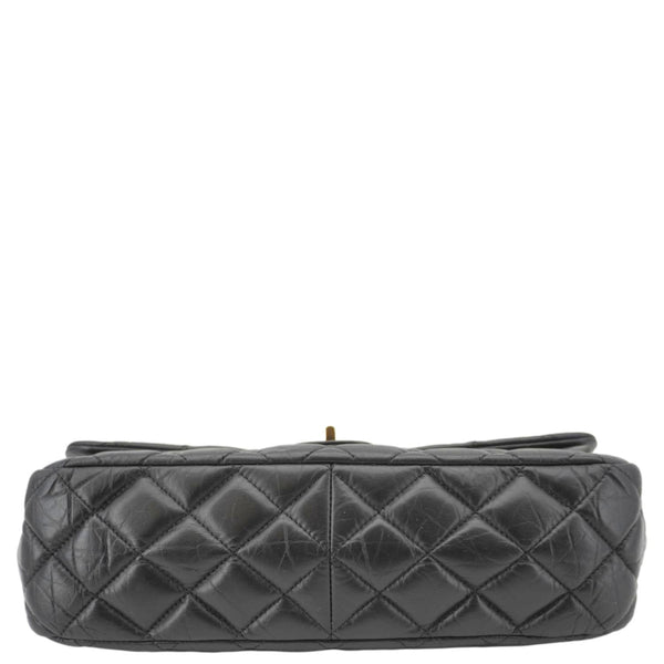 CHANEL 2.55 Reissue Hanger Flap Quilted Leather Crossbody Bag Black