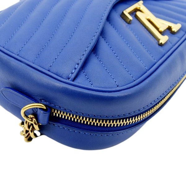 LOUIS VUITTON New Wave Quilted Leather Camera Shoulder Bag Light Blue