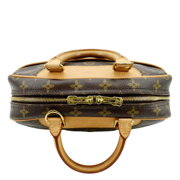 LOUIS VUITTON Trouville PM Monogram Canvas Satchel Bag Brown