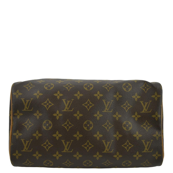 LOUIS VUITTON Speedy 30 Monogram Canvas Satchel Bag Brown