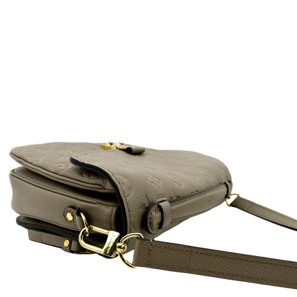 LOUIS VUITTON Metis Pochette Empreinte Leather Crossbody Bag Tourterelle