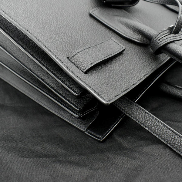 YVES SAINT LAURENT Sac de Jour Leather Satchel Shoulder Bag Black