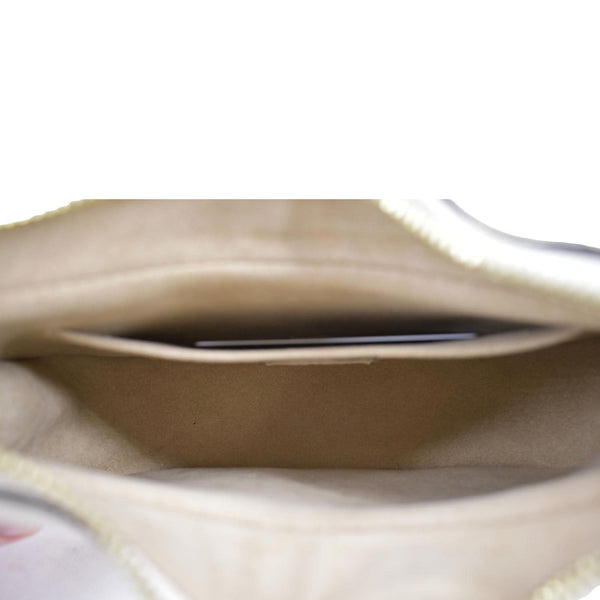 LOUIS VUITTON Bagatelle Monogram Empreinte Shoulder Bag Creme