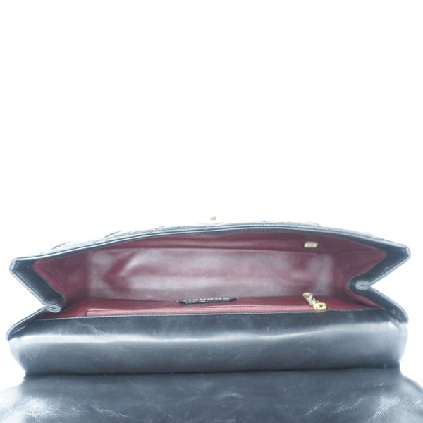 CHANEL 2.55 Reissue Hanger Flap Quilted Leather Crossbody Bag Black