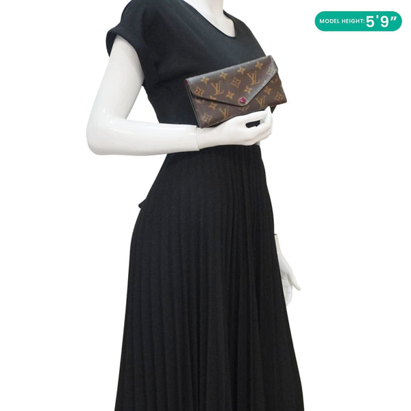 LOUIS VUITTON Josephine Monogram Canvas Wallet Brown