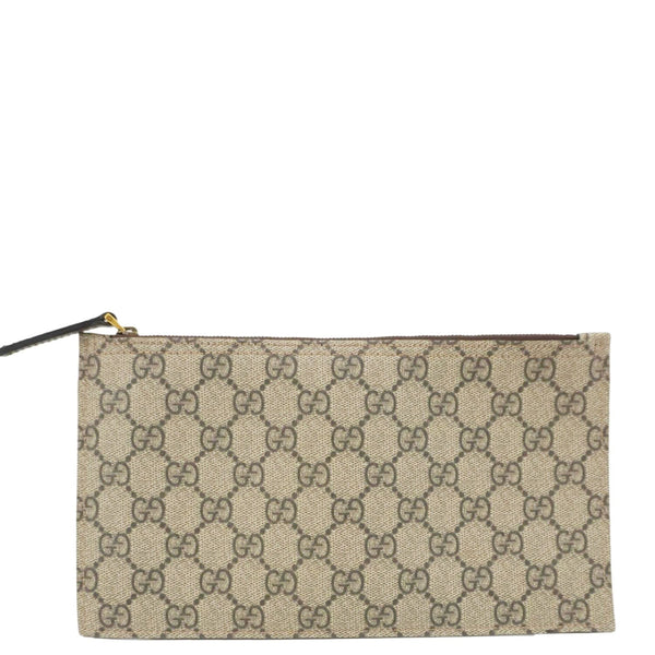 GUCCI GG Supreme Canvas Wristlet Beige 539335