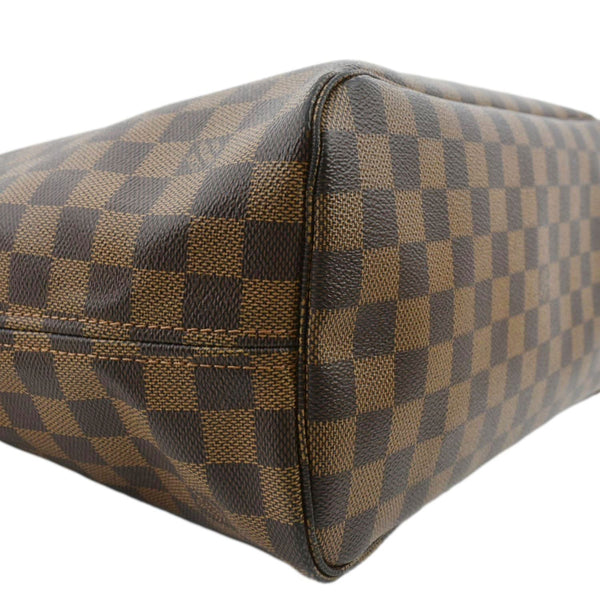 LOUIS VUITTON Neverfull MM Damier Ebene Tote Bag Brown