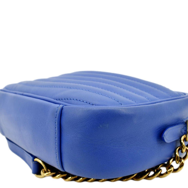 LOUIS VUITTON New Wave Quilted Leather Camera Shoulder Bag Light Blue