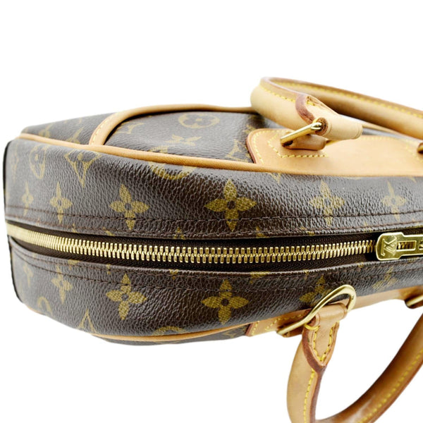 LOUIS VUITTON Trouville PM Monogram Canvas Satchel Bag Brown