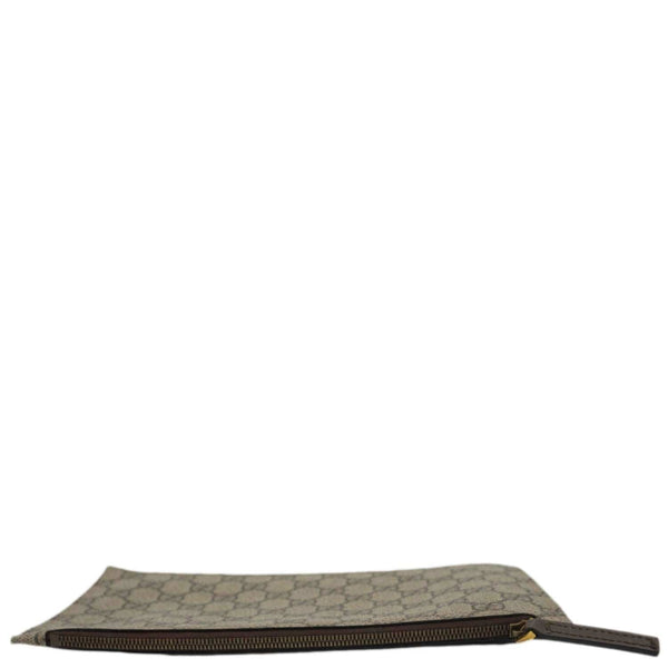 GUCCI GG Supreme Canvas Wristlet Beige 539335