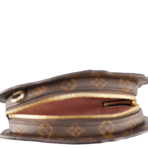 LOUIS VUITTON Leopard Grained Calf Leather Wallet On Chain Shoulder Bag Multicolor