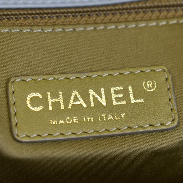 CHANEL East West Accordion Flap Quilted Calfskin Leather Shoulder Bag Grey