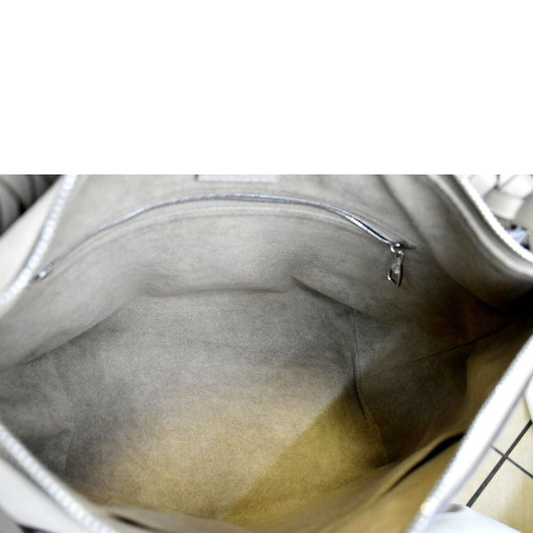 LOUIS VUITTON Beaubourg Mahina MM Leather Hobo Shoulder Bag Beige