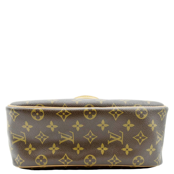 LOUIS VUITTON Trouville PM Monogram Canvas Satchel Bag Brown