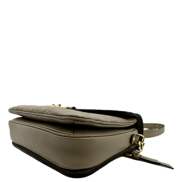 LOUIS VUITTON Metis Pochette Empreinte Leather Crossbody Bag Tourterelle