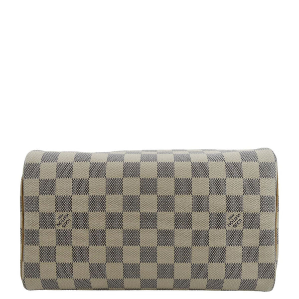 LOUIS VUITTON Speedy 25 Damier Azur Shoulder Bag White