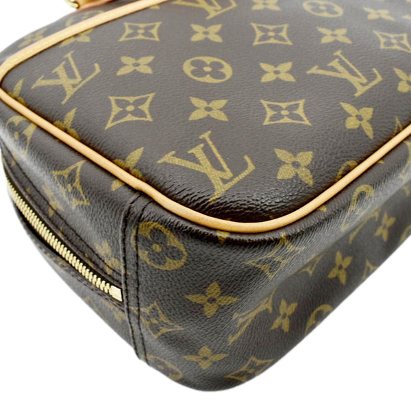 LOUIS VUITTON Trouville PM Monogram Canvas Satchel Bag Brown