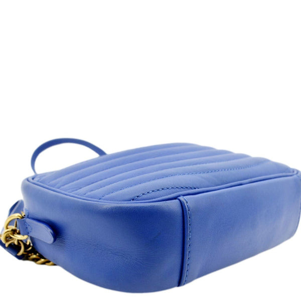 LOUIS VUITTON New Wave Quilted Leather Camera Shoulder Bag Light Blue