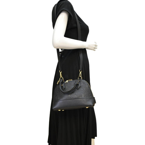 LOUIS VUITTON Neo Alma BB Monogram Empreinte Crossbody Bag Black
