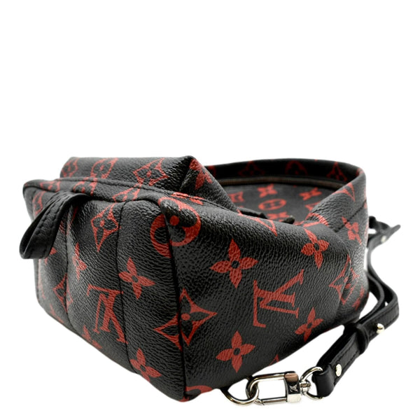 LOUIS VUITTON Palm Springs Mini Monogram Infrarouge Canvas Backpack Bag Black