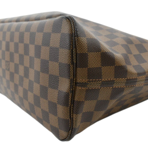 LOUIS VUITTON Neverfull MM Damier Ebene Tote Bag Brown