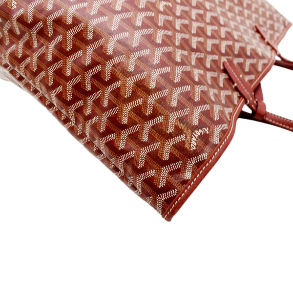 GOYARD Saint Louis PM Chevron Print Canvas Tote Bag Red