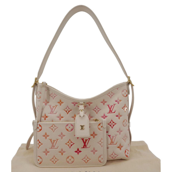 LOUIS VUITTON Carryall PM Monogram Empreinte Leather Shoulder Bag Sunrise Aquarelle