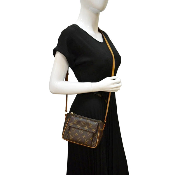 LOUIS VUITTON Viva Cite PM Monogram Canvas Shoulder Bag Brown