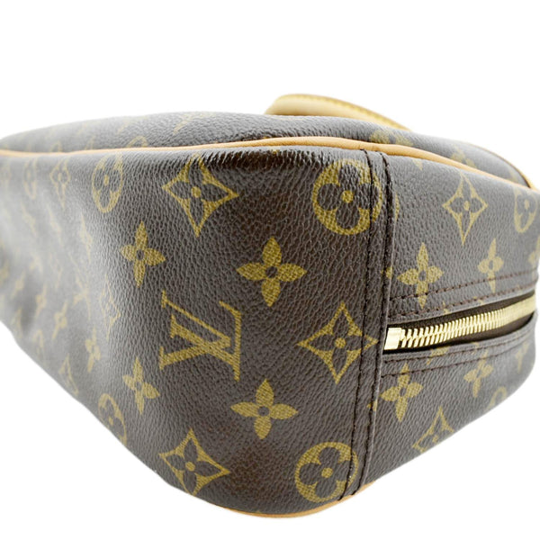 LOUIS VUITTON Trouville PM Monogram Canvas Satchel Bag Brown
