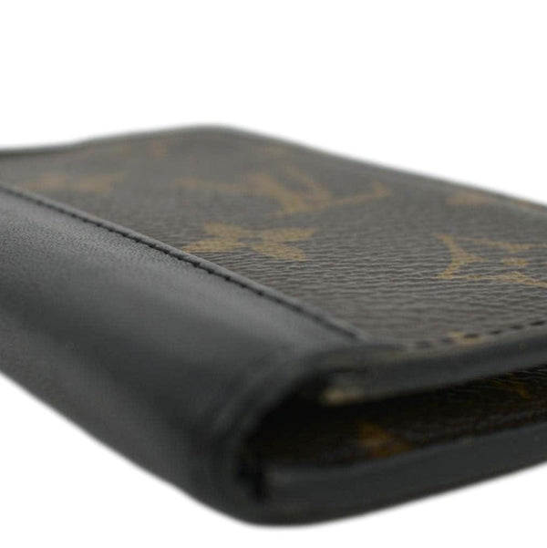 LOUIS VUITTON Pocket Organizer Monogram Canvas Wallet Black/Brown