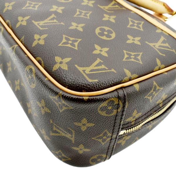 LOUIS VUITTON Trouville PM Monogram Canvas Satchel Bag Brown