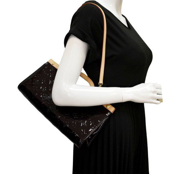 Preowned LV Burgundy Vernis Leather Roxbury Drive Bag