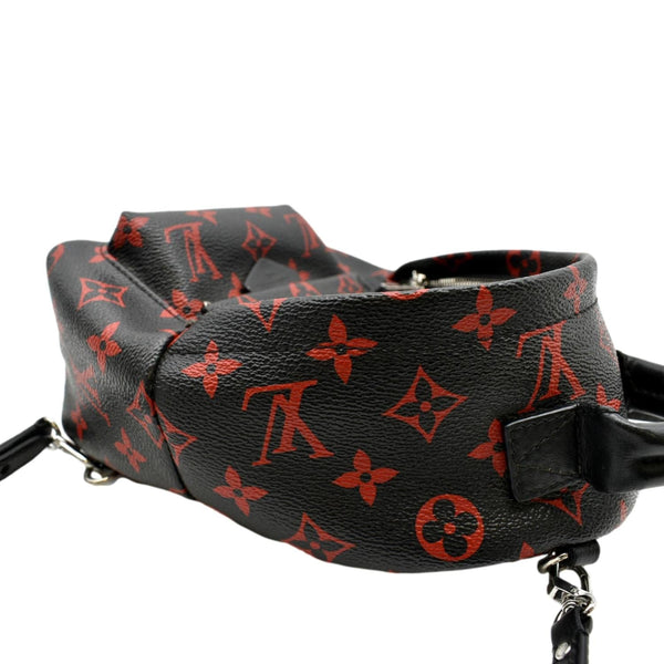 LOUIS VUITTON Palm Springs Mini Monogram Infrarouge Canvas Backpack Bag Black