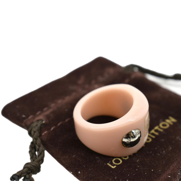 LOUIS VUITTON Resin Flower Ring Pink