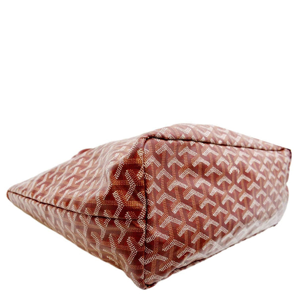 GOYARD Saint Louis PM Chevron Print Canvas Tote Bag Red