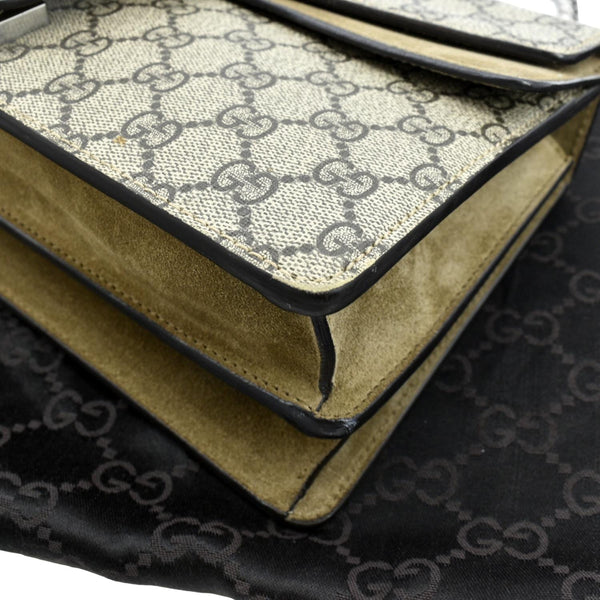 GUCCI Dionysus Small GG Supreme Canvas Shoulder Bag Beige 400249
