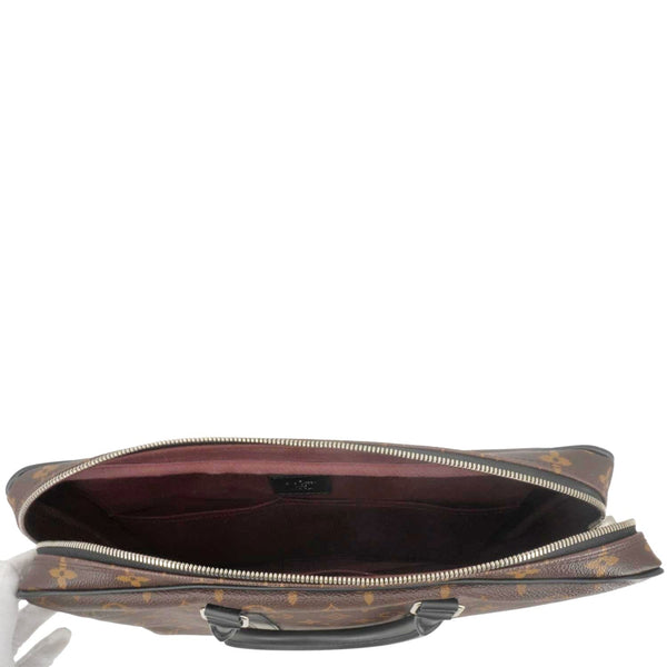LOUIS VUITTON Porte Documents Voyage PM Monogram Canvas Briefcase Bag Brown