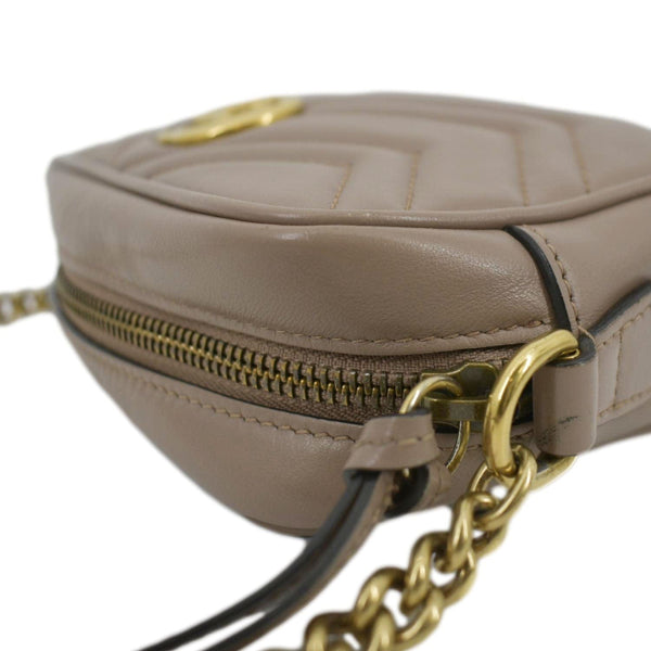 GUCCI GG Marmont Mini Matelasse Leather Crossbody Bag Dust Pink 448065