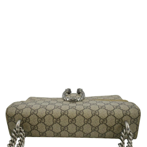 GUCCI Dionysus Small GG Supreme Canvas Shoulder Bag Beige 400249