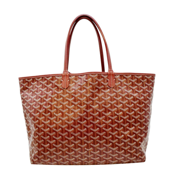 GOYARD Saint Louis PM Chevron Print Canvas Tote Bag Red